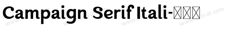 Campaign Serif Itali字体转换
